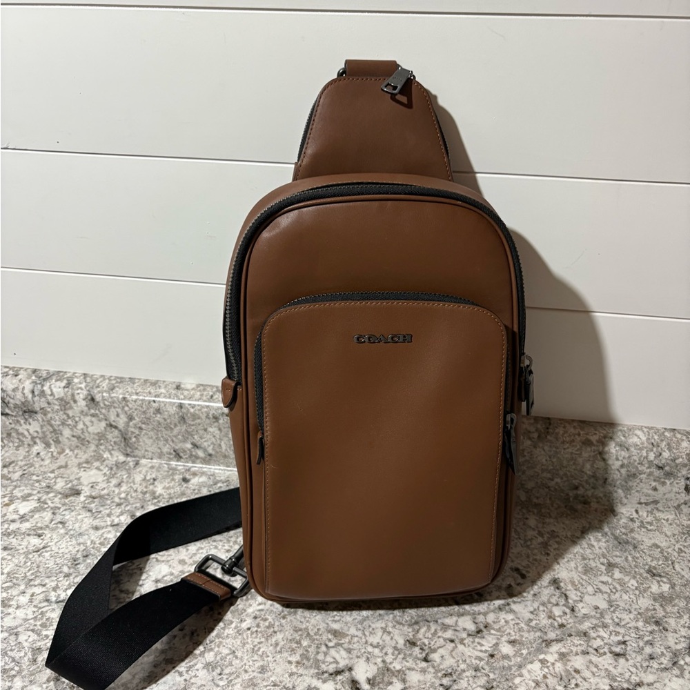 Coach Brown Leather Men's Bag